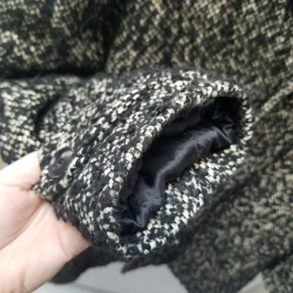 Zara Boucle Textured Quilt Lined Coat M - Picture 7 of 16